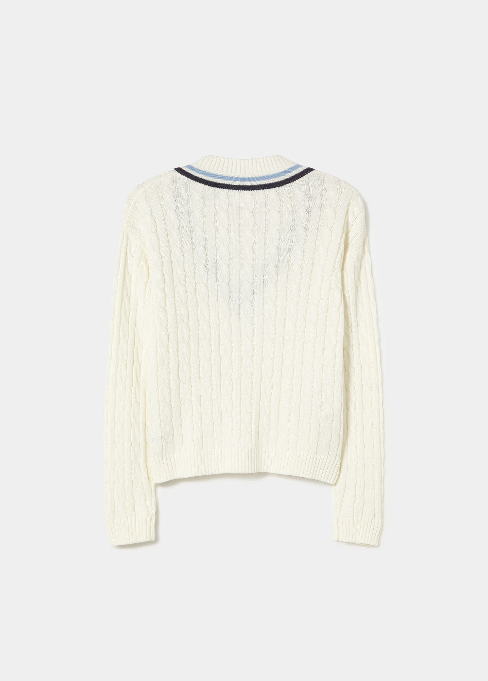 Jersey cuello pico trenzas