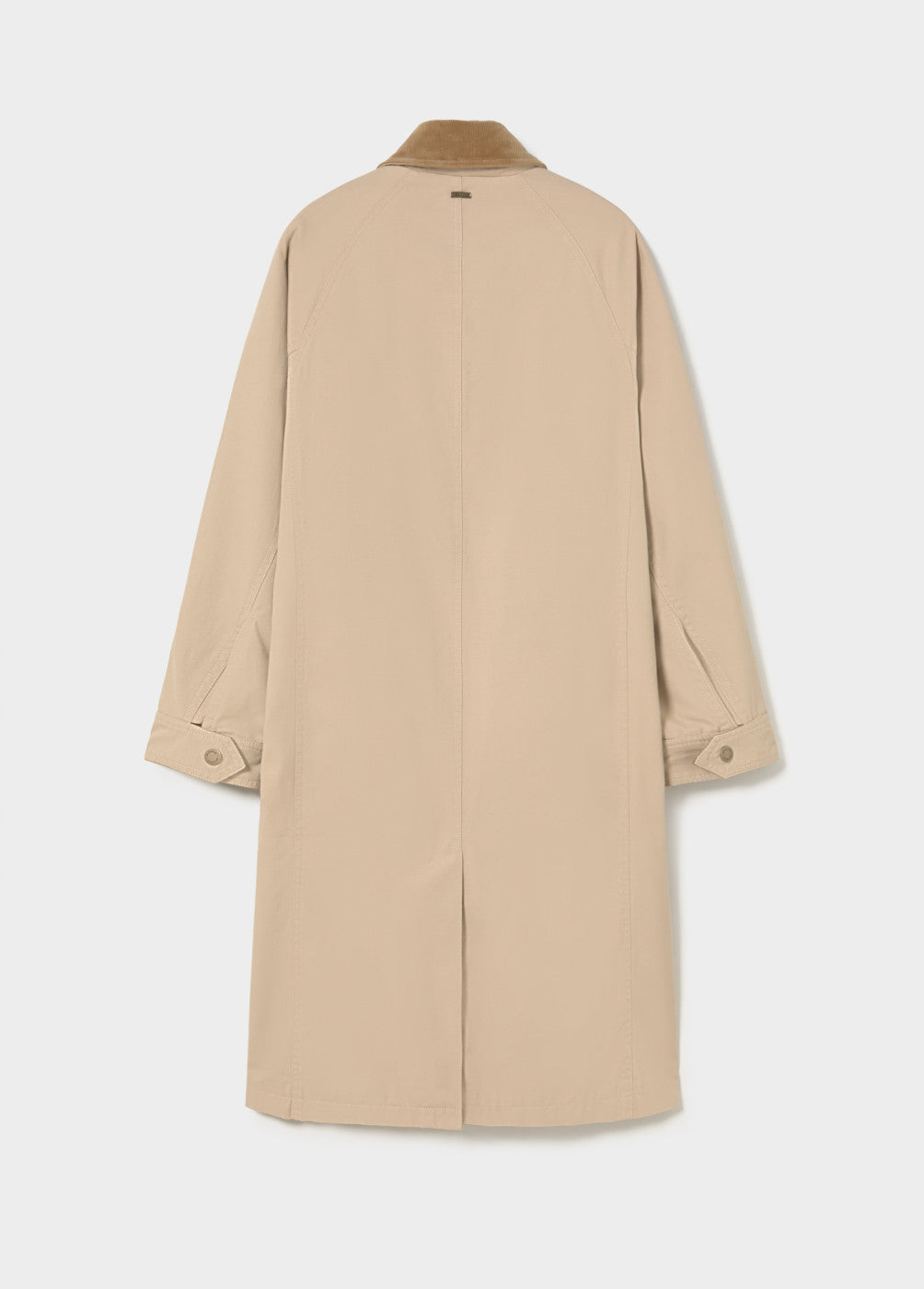 Parka larga de algodón arena