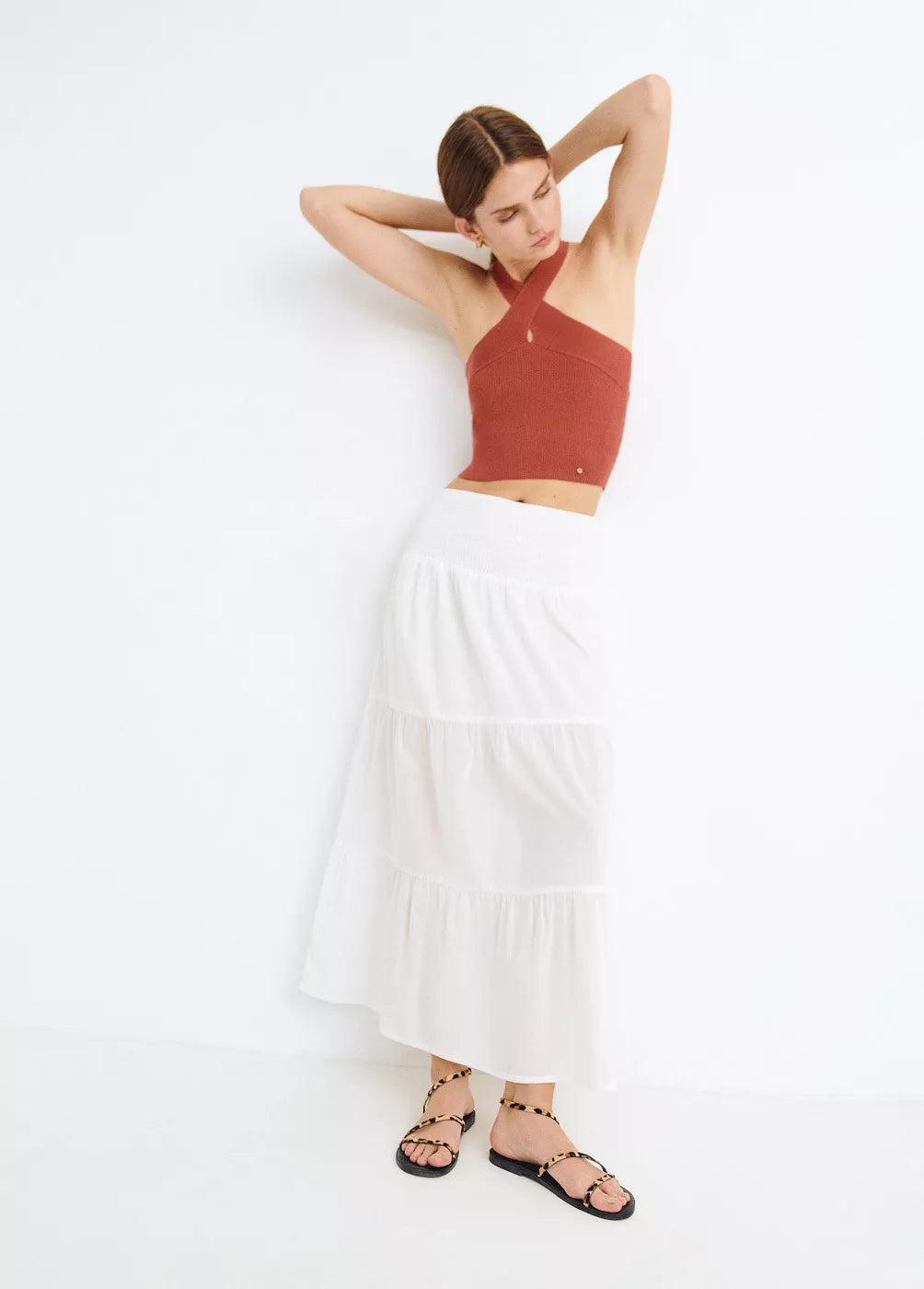 Sandalia tiras animal print