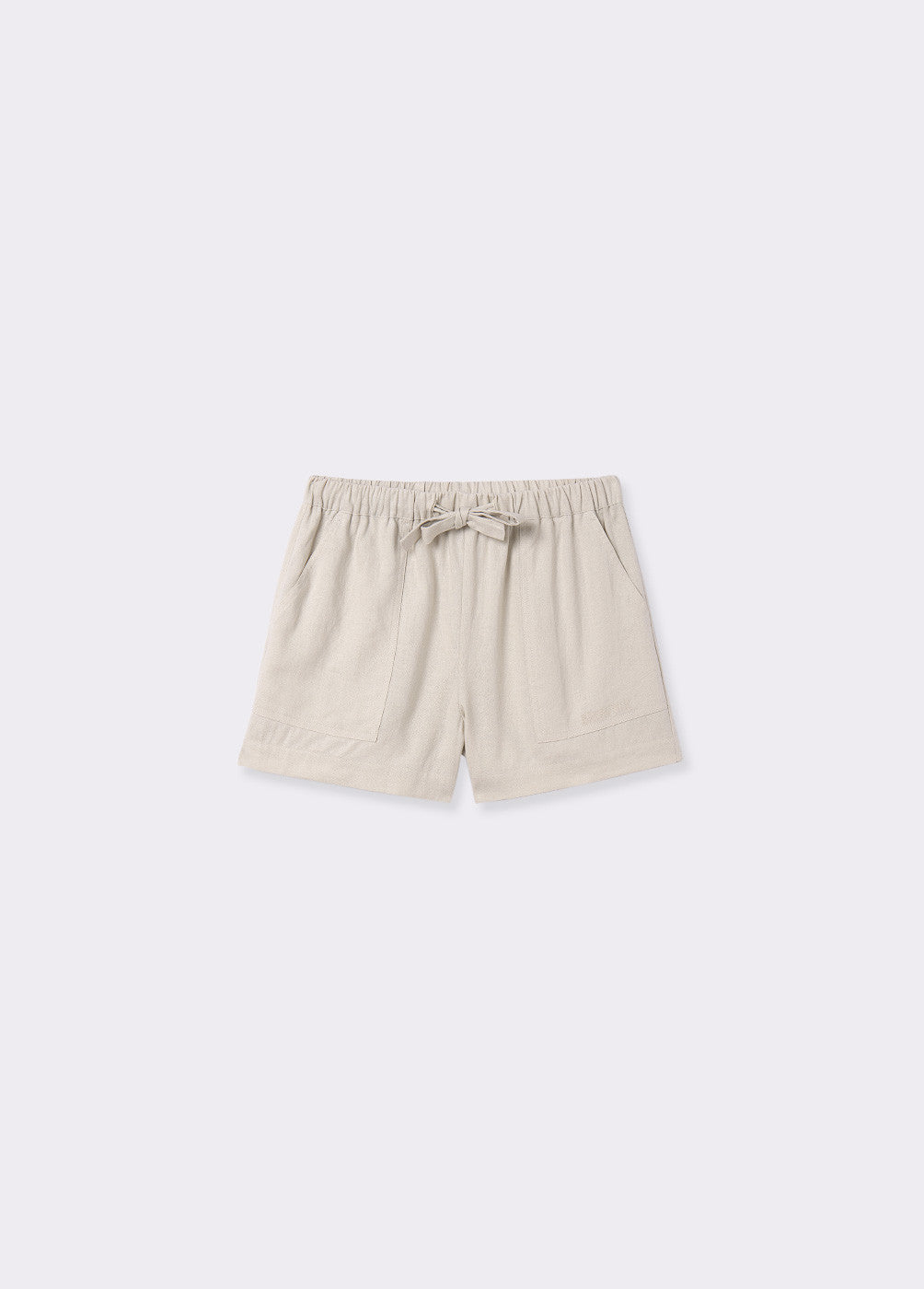 Short goma cintura lino