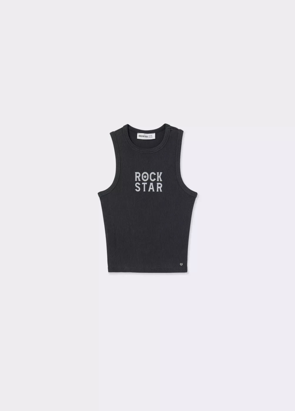 Top babytee gris print texto