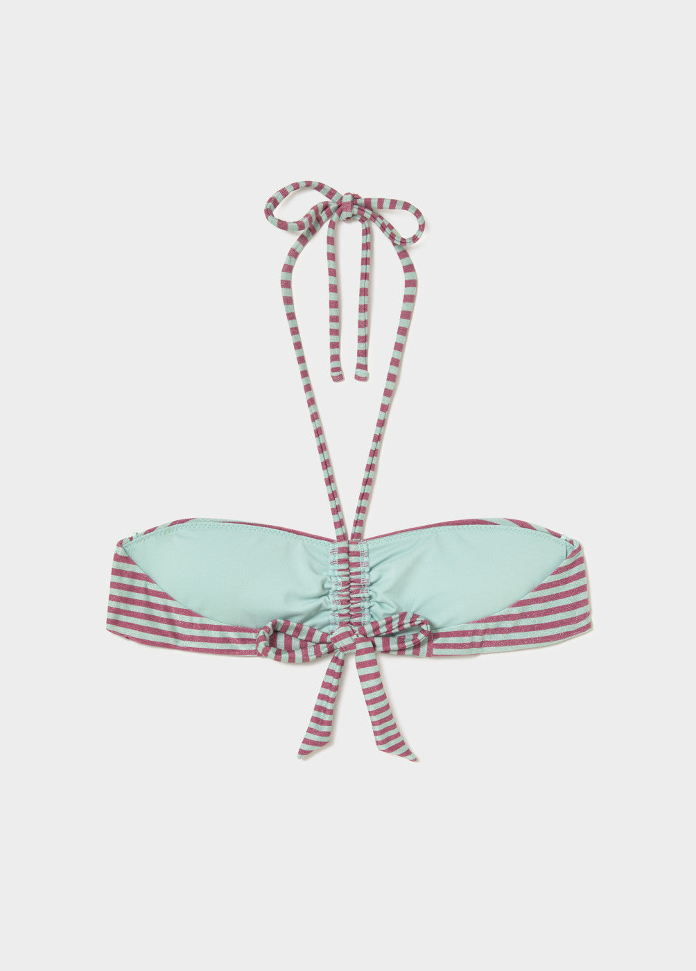 Top bandeau anudado rayas hilo met