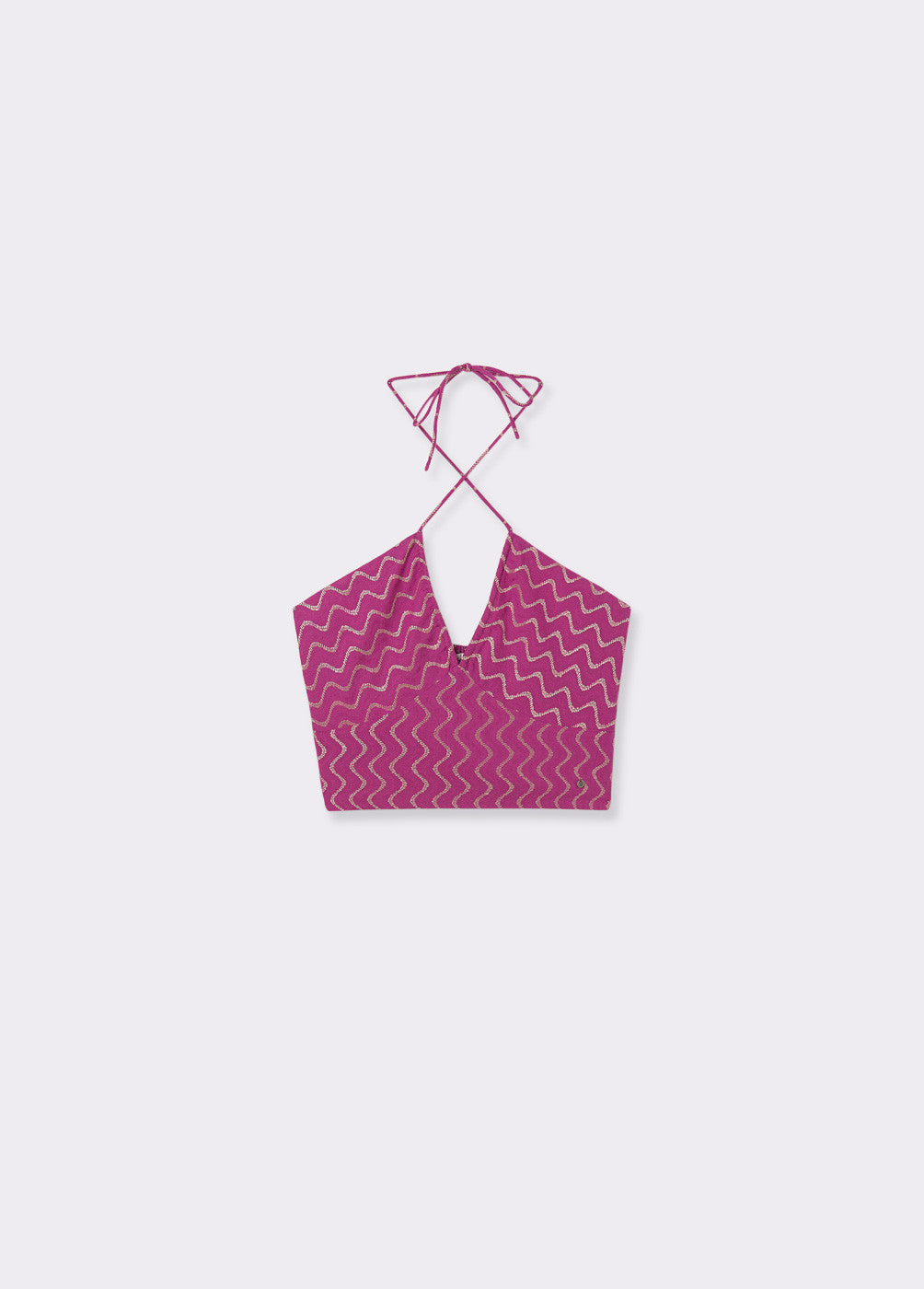 Top halter lurex ondas
