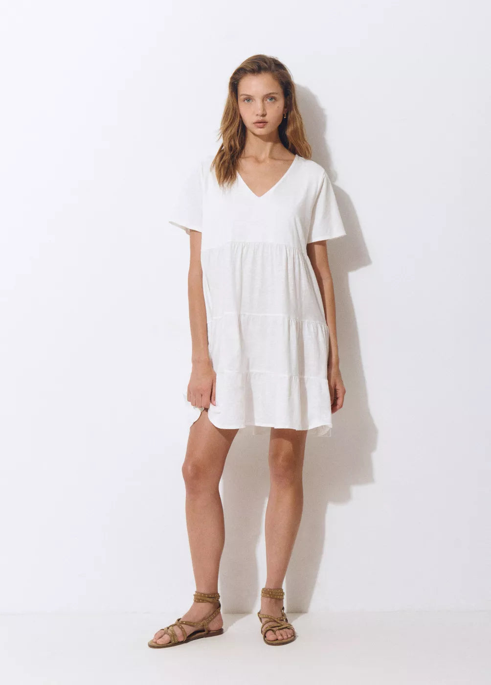 Vestido corto algodon manga corta Brownie MX