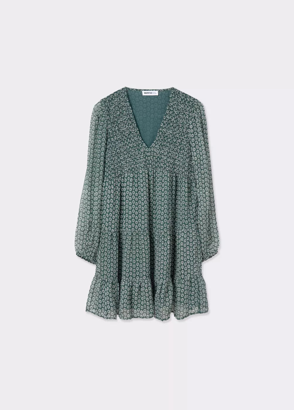 Vestido estampado bicolor