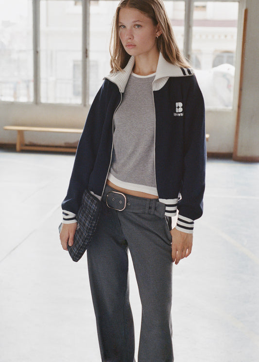 Chaqueta cremallera logo