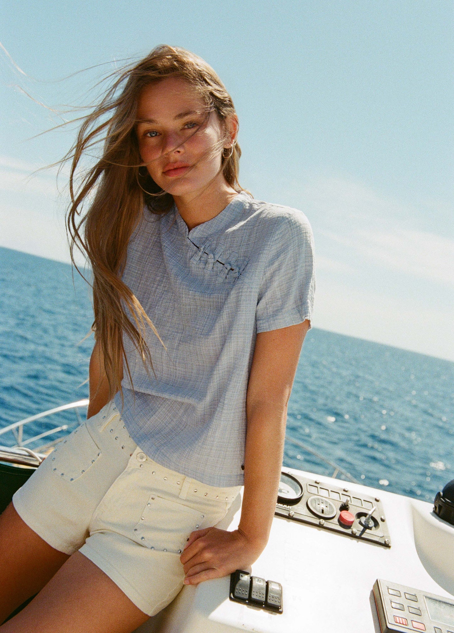 Blusa detalle japonés cuadros