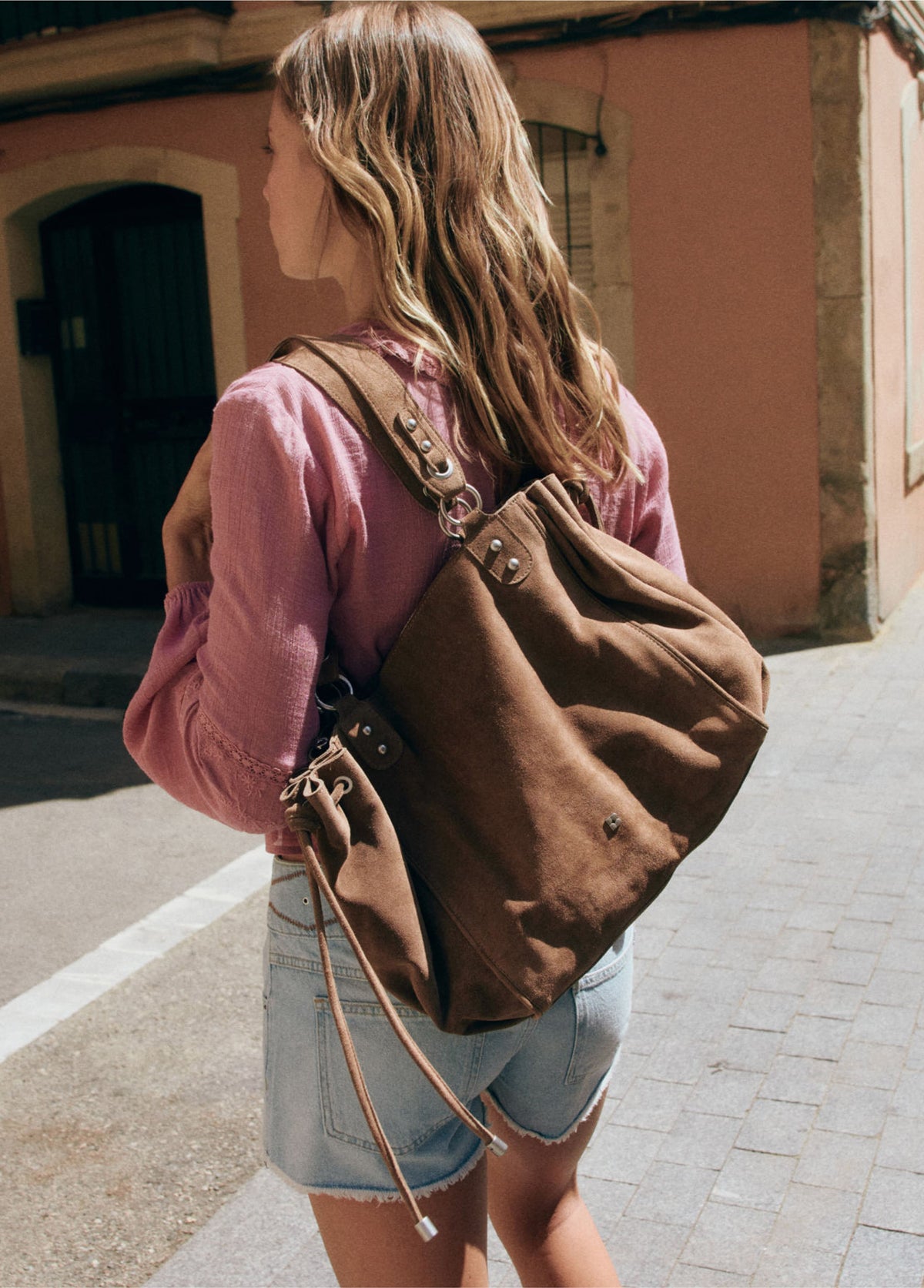 Bolso shopper fruncido