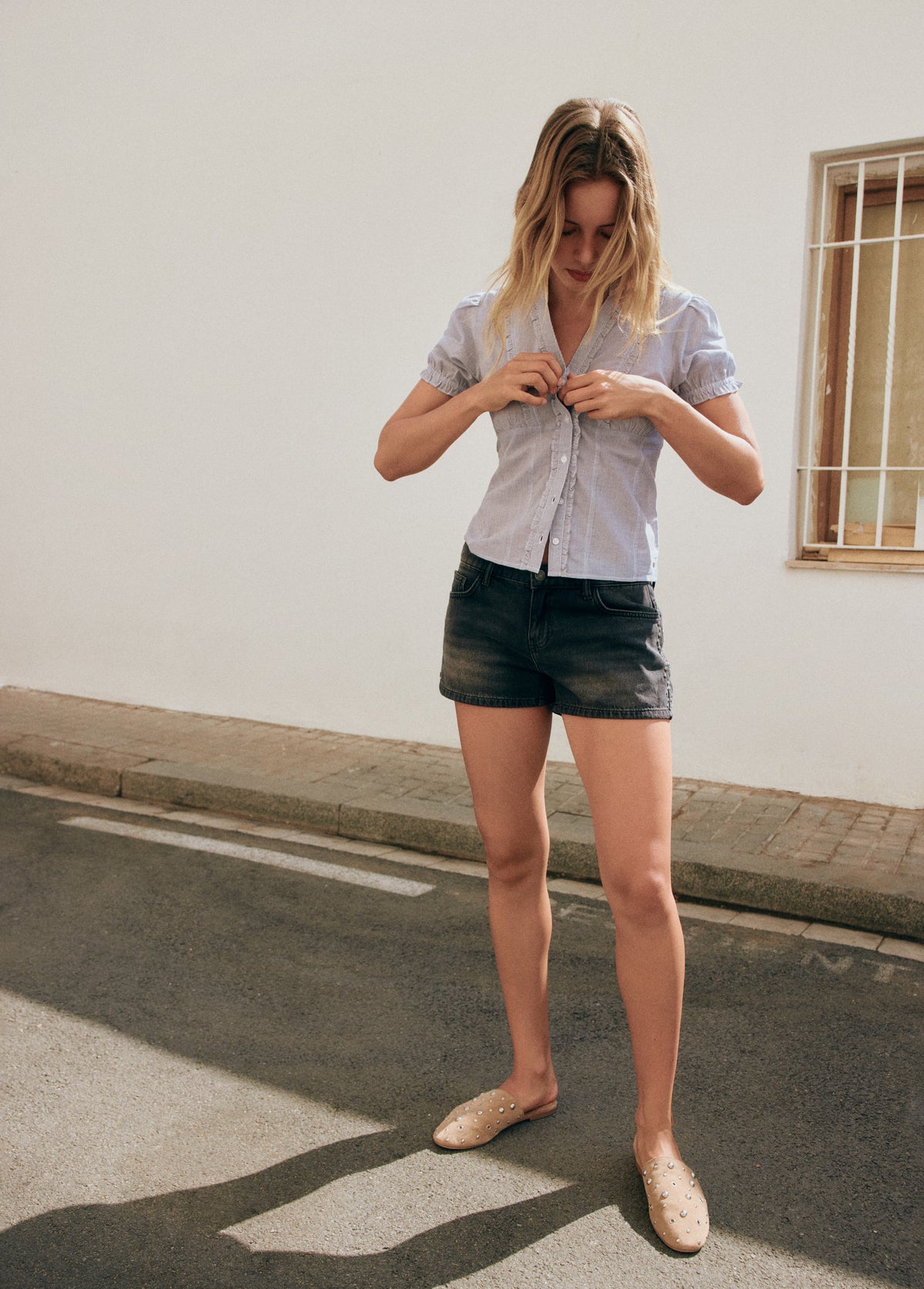 Blusa romántica rayas
