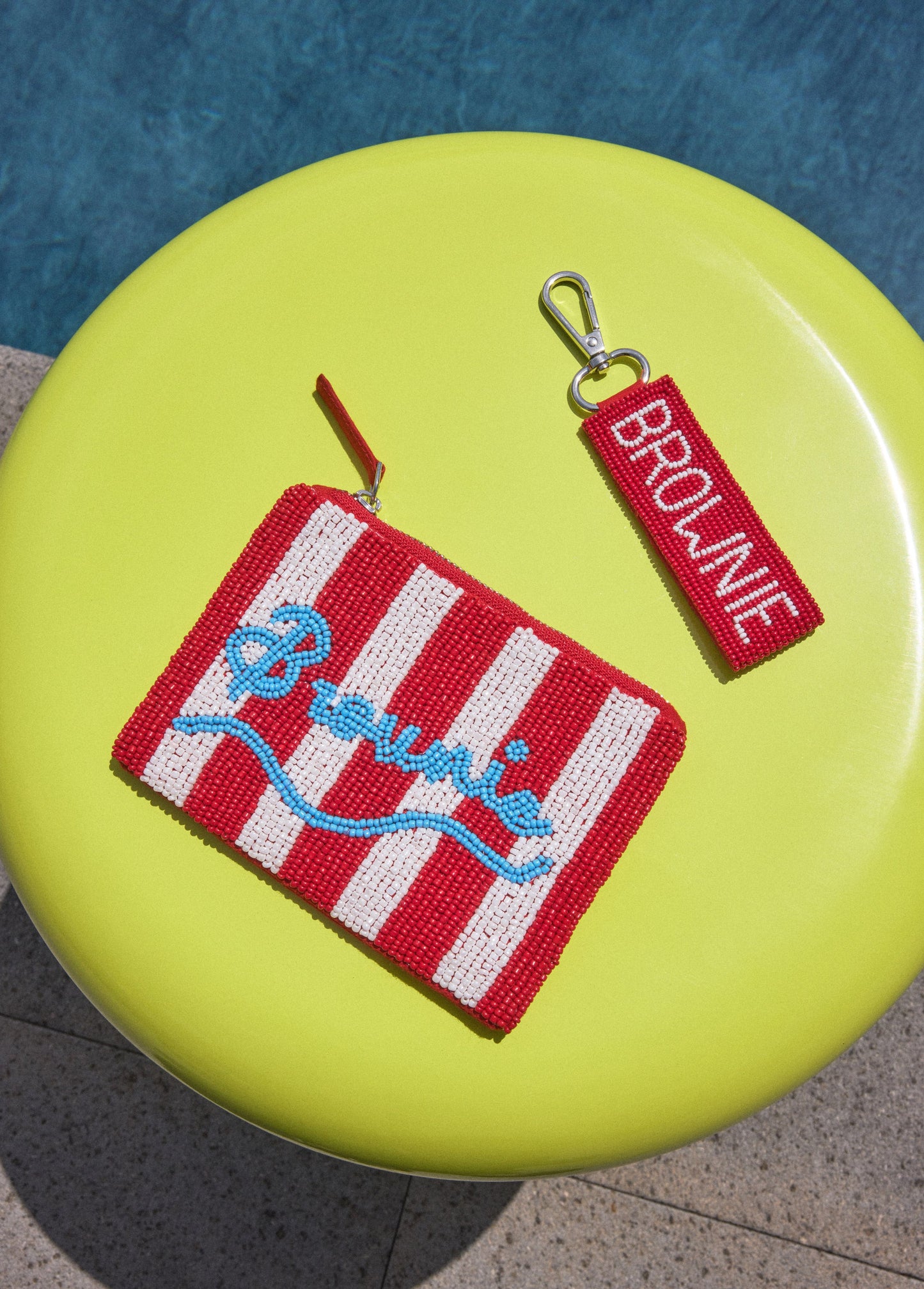 Monedero beads rayas