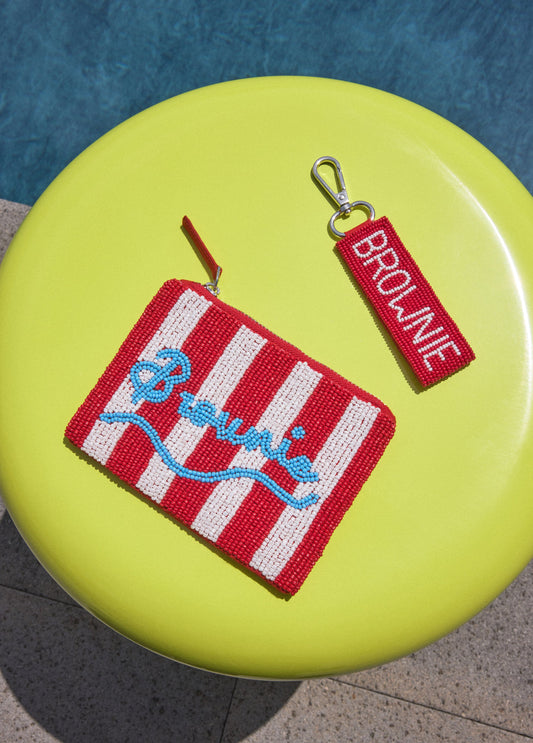 Monedero beads rayas
