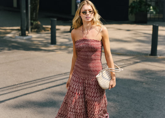 Shopper trenzado pequeño piel