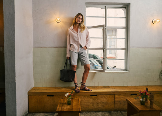 Shopper trenzado piel