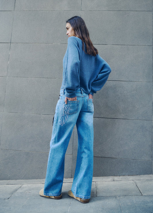 Jersey slouchy hilo textura