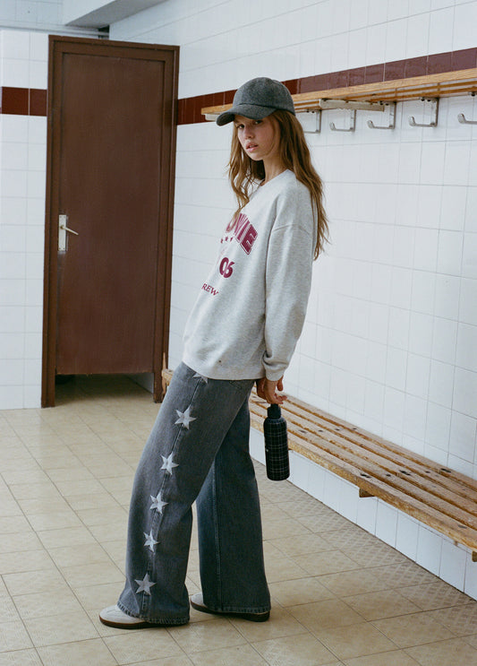 Jeans relaxed estrellas lateral