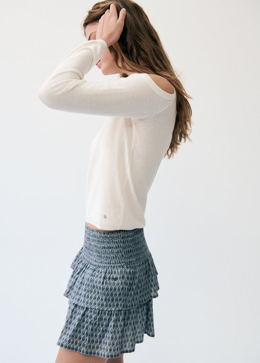 Jersey apertura hombros lentejuela