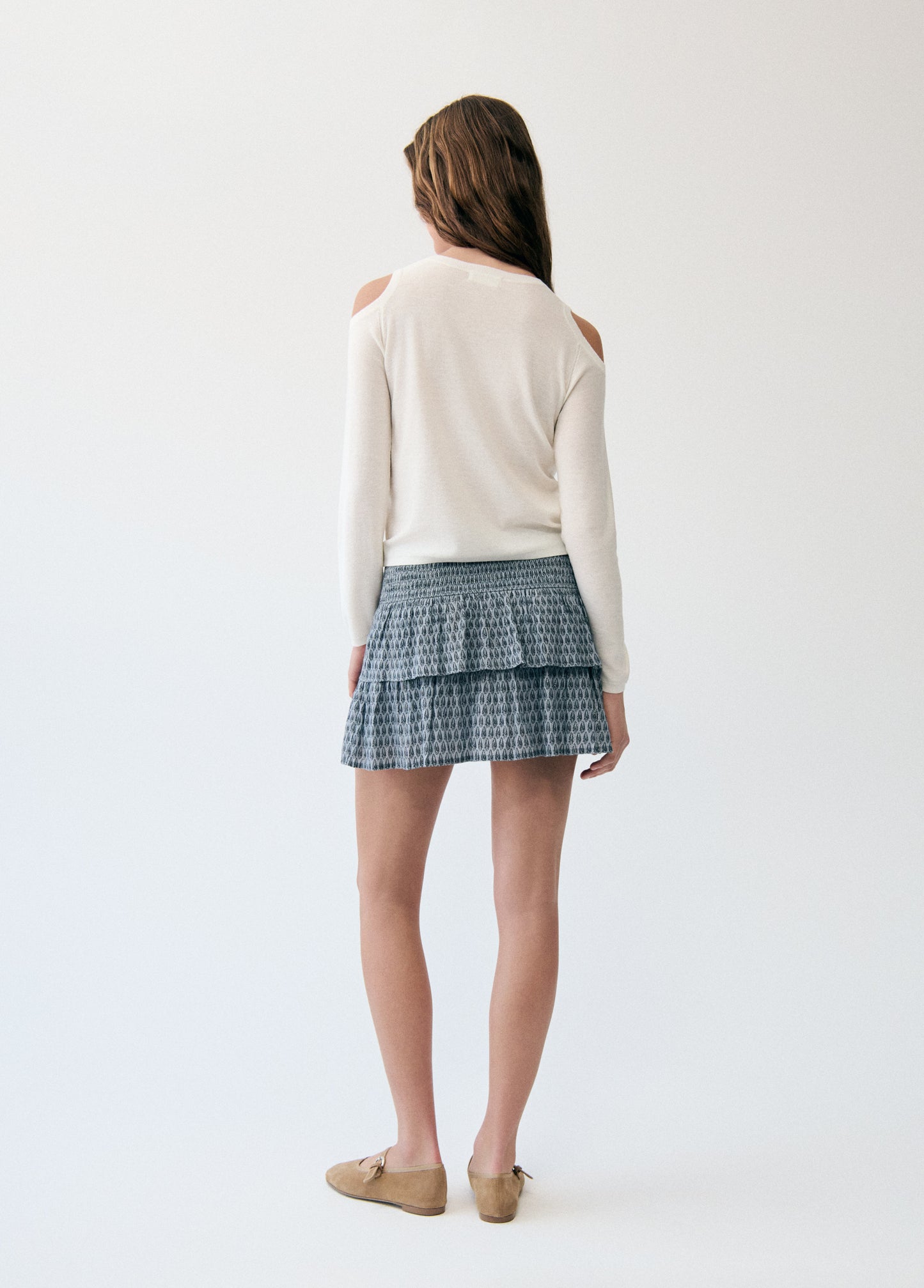 Jersey apertura hombros lentejuela