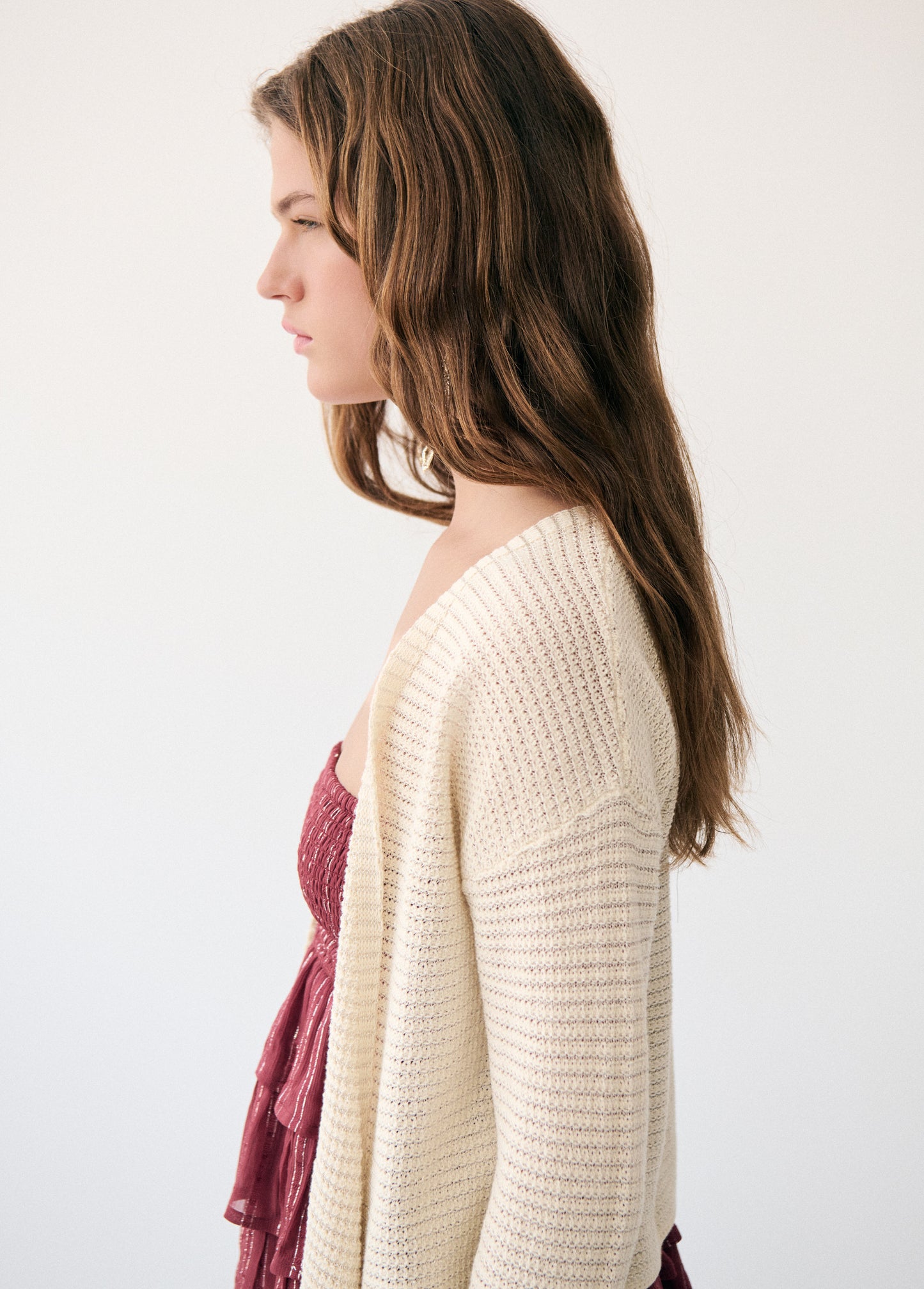 Chaqueta punto cruzada