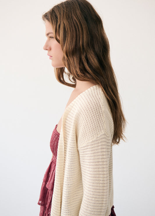 Chaqueta punto cruzada