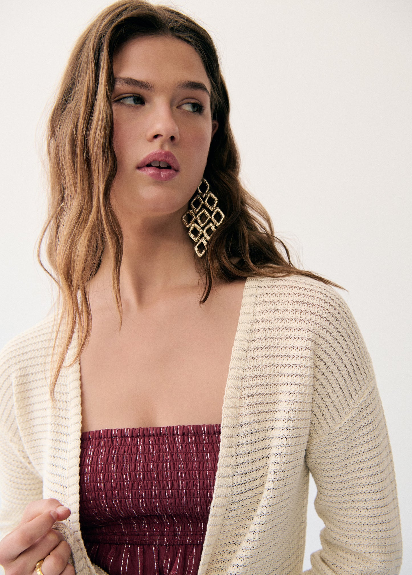 Chaqueta punto cruzada