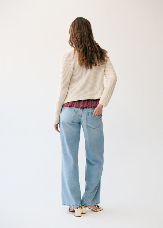 Chaqueta punto cruzada