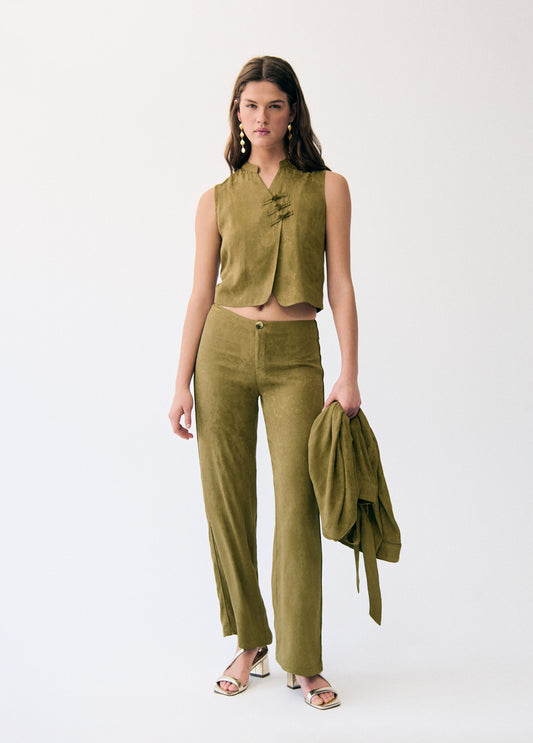 Top jacquard satinado