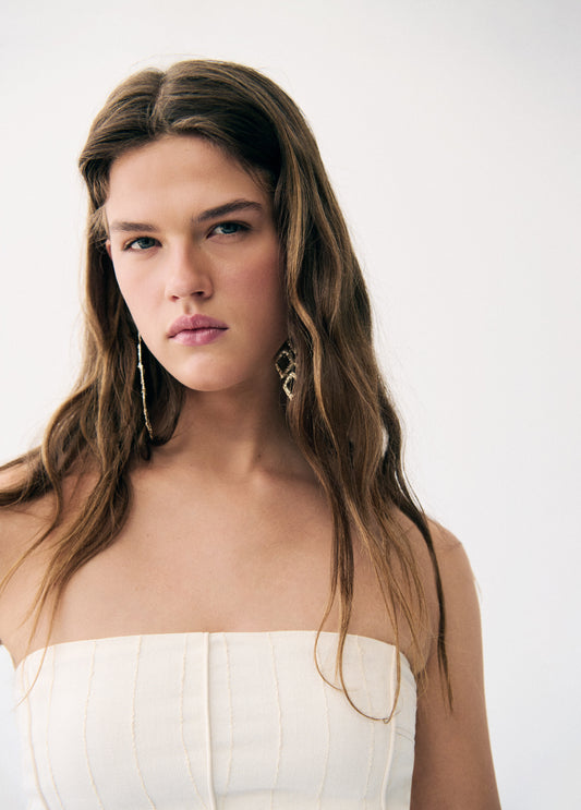 Top bandeau tejido