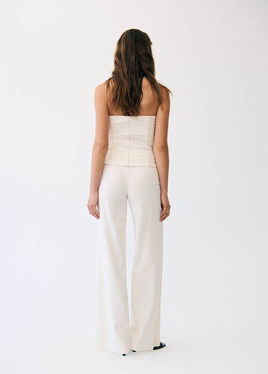 Top bandeau tejido