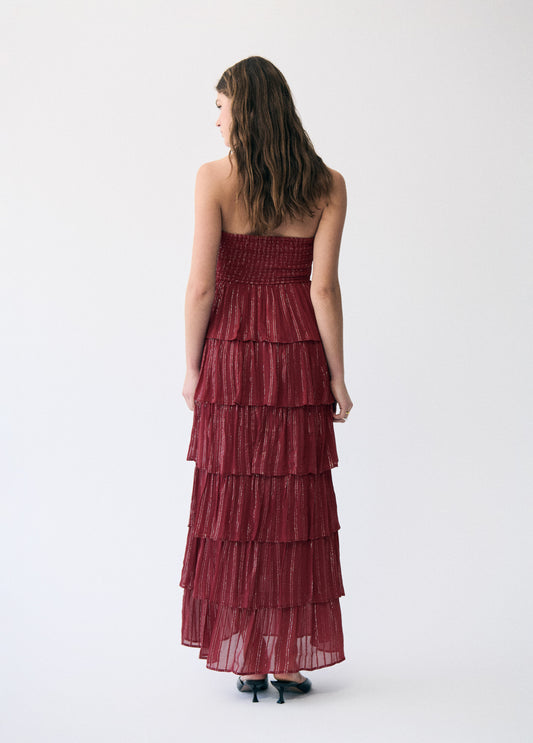 Vestido halter brillo