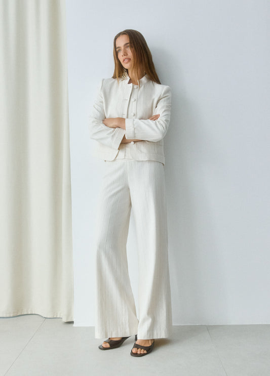 Chaqueta tejido textura y vivos