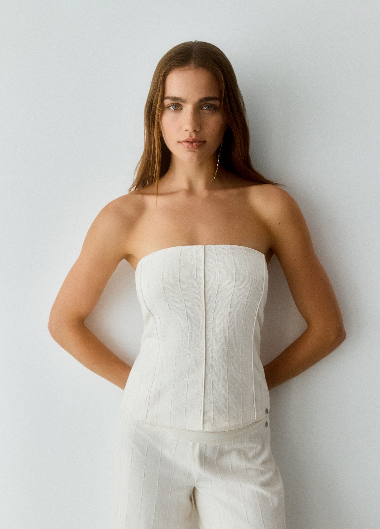 Top bandeau tejido