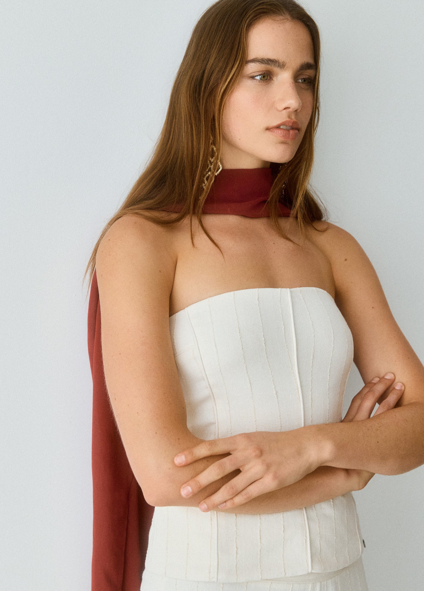 Top bandeau tejido