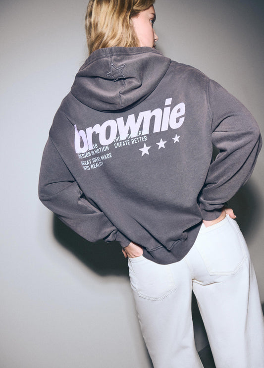 Sudadera capucha print espalda