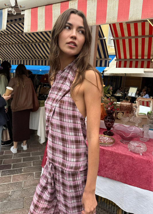 Top halter cuadros