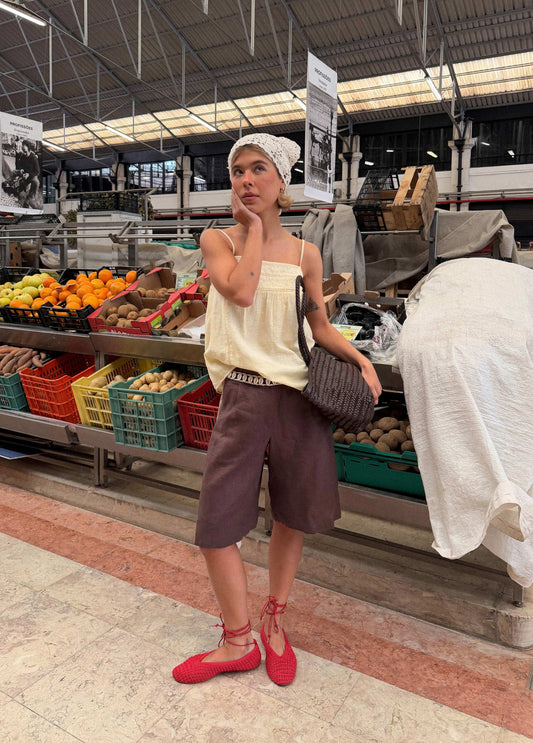Shopper trenzado piel