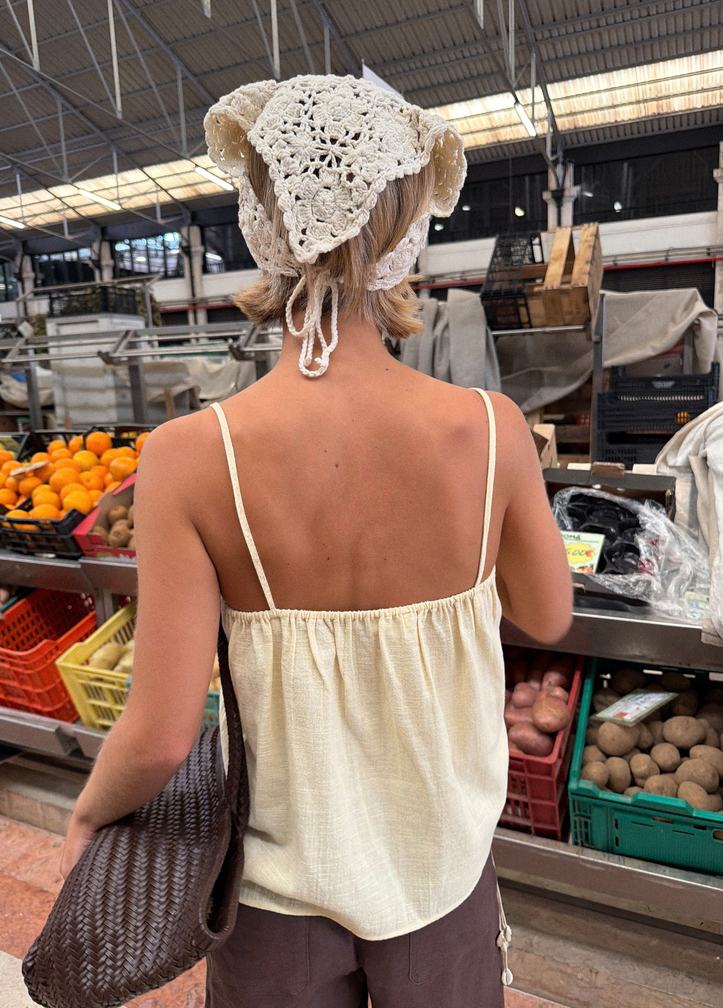 Shopper trenzado piel