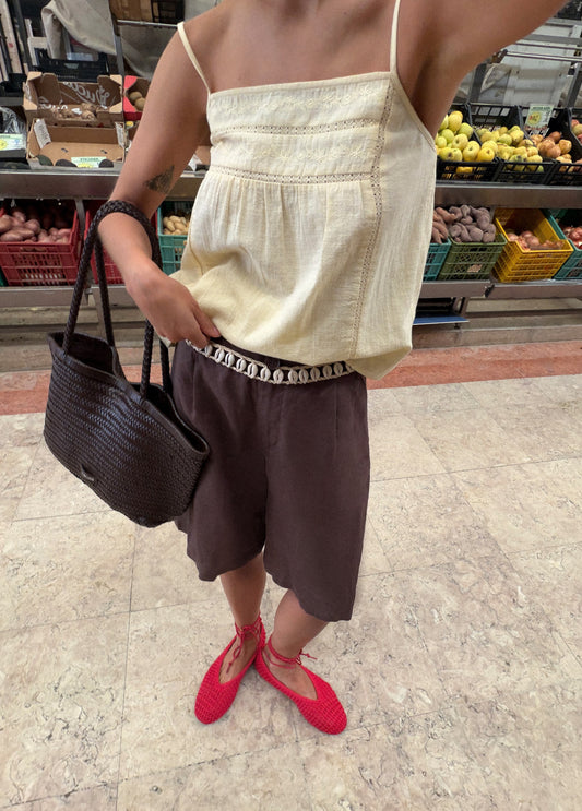 Shopper trenzado piel
