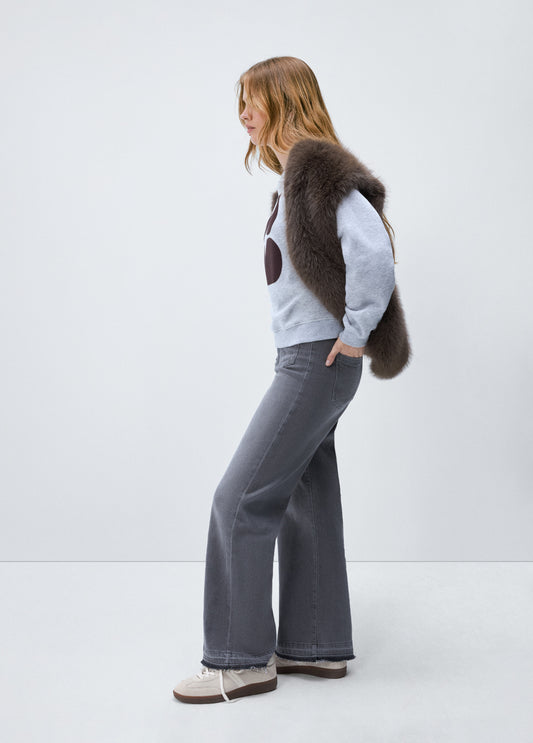 Jeans culotte bolsillo frontal