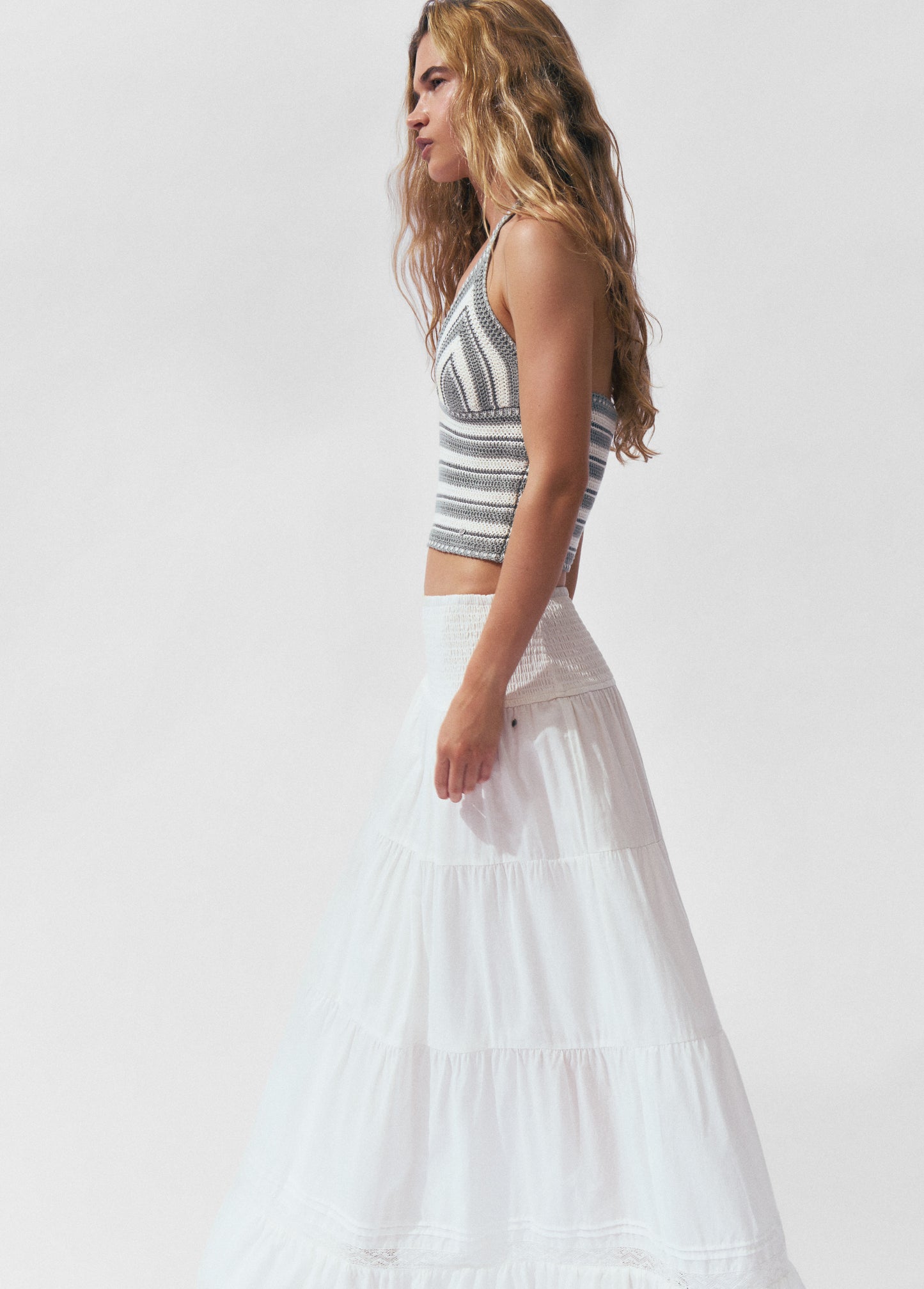 Falda algodón smock