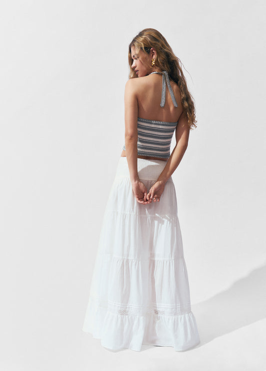 Falda algodón smock