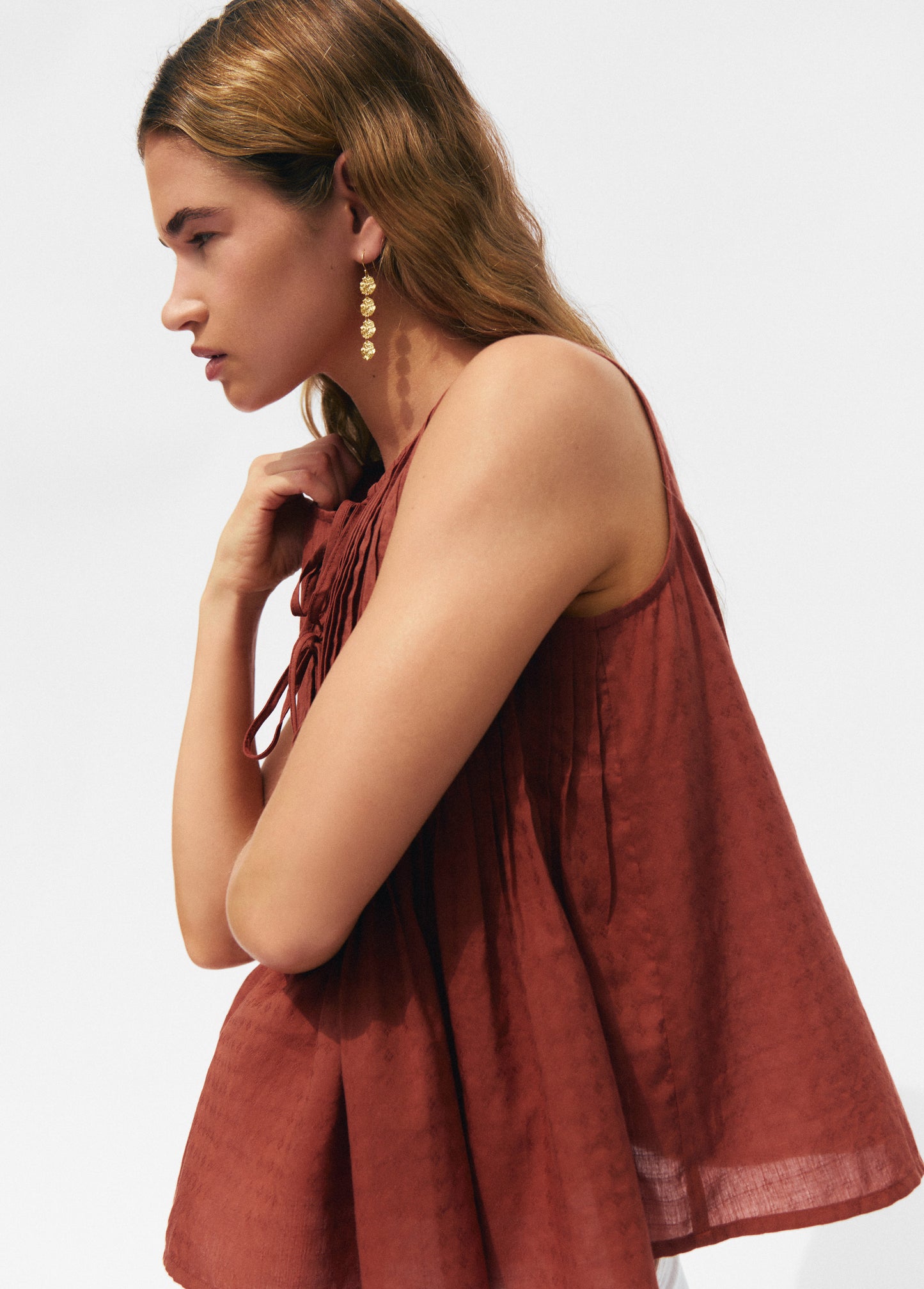 Blusa tirantes jaretas con lazos