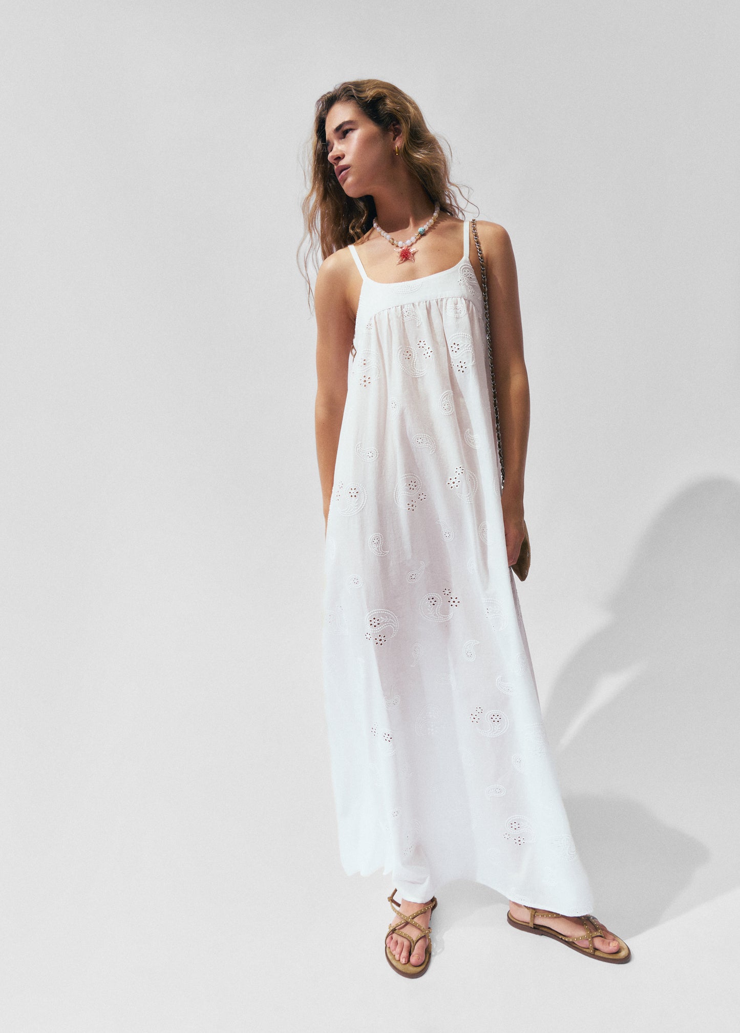 Vestido largo paisley