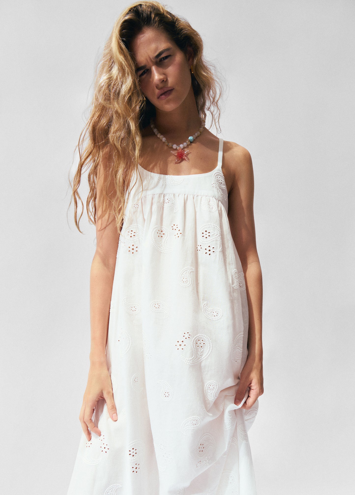 Vestido largo paisley