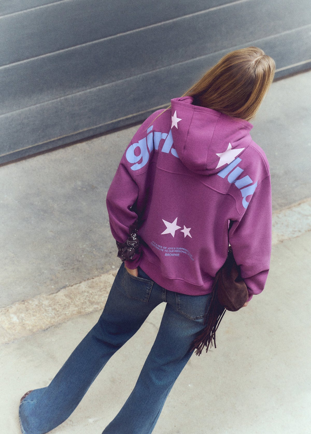 Sudadera capucha print estrellas