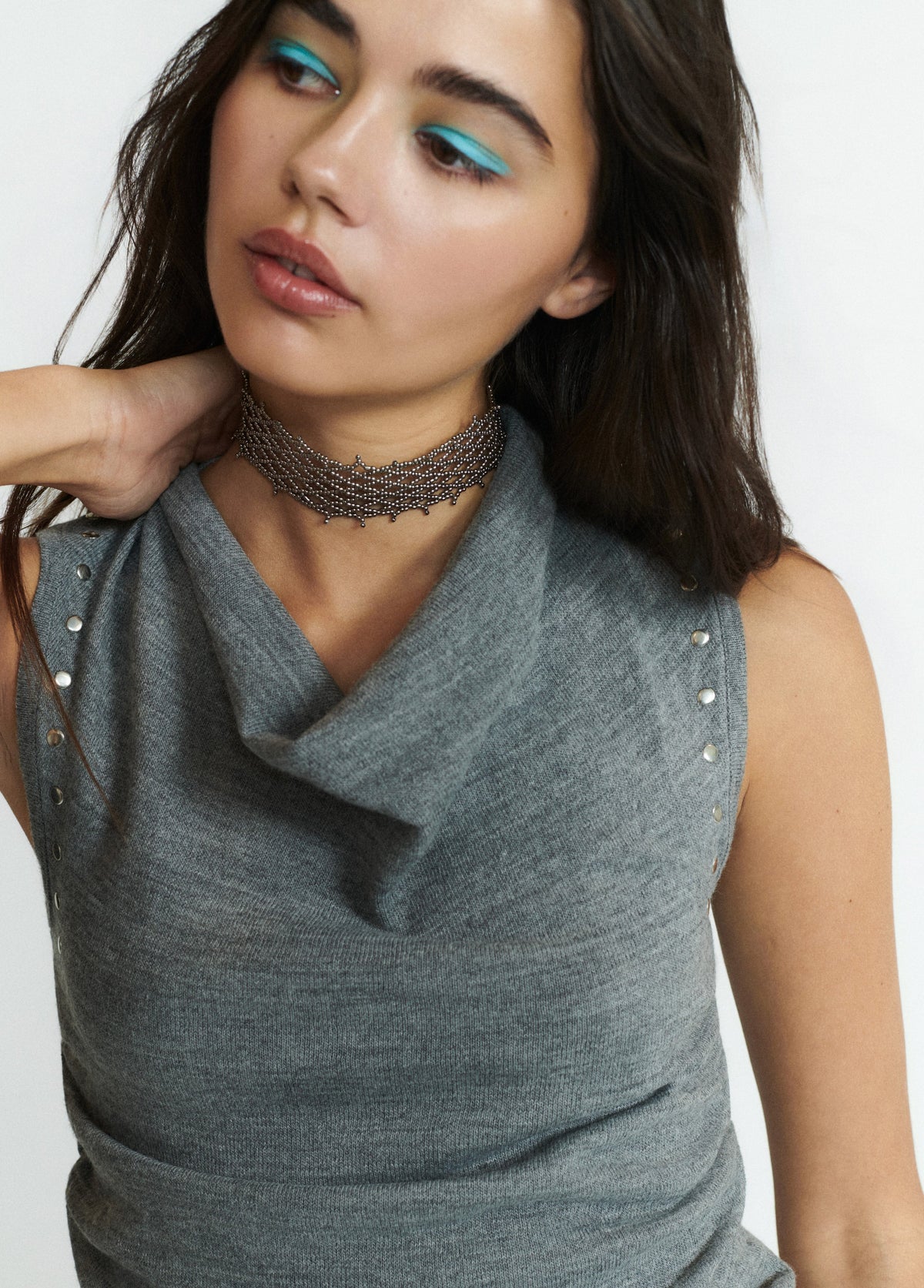 Top frunce tachas