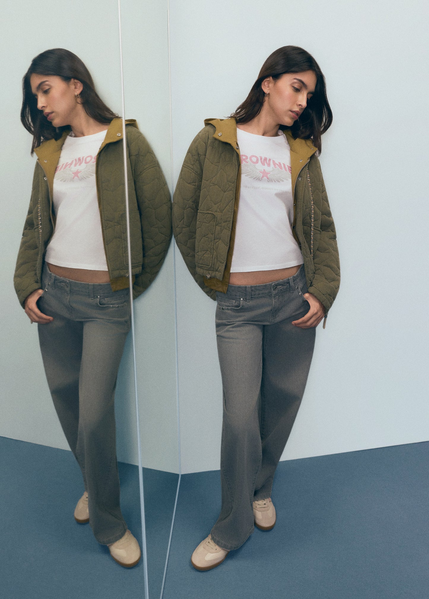 Cazadora estrellas kaki