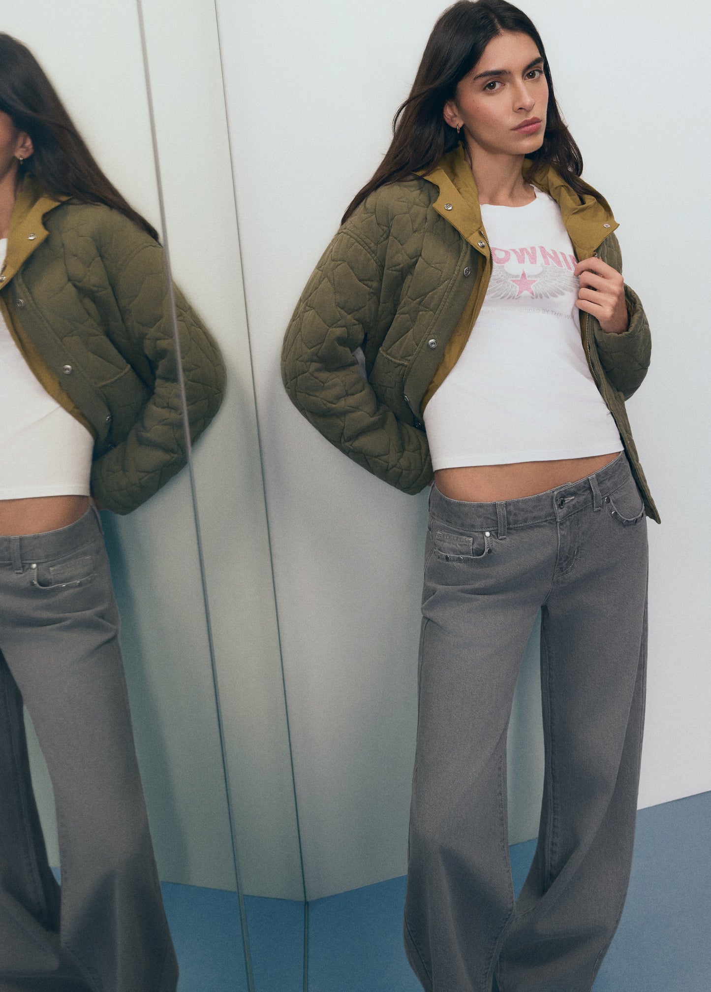 Cazadora estrellas kaki