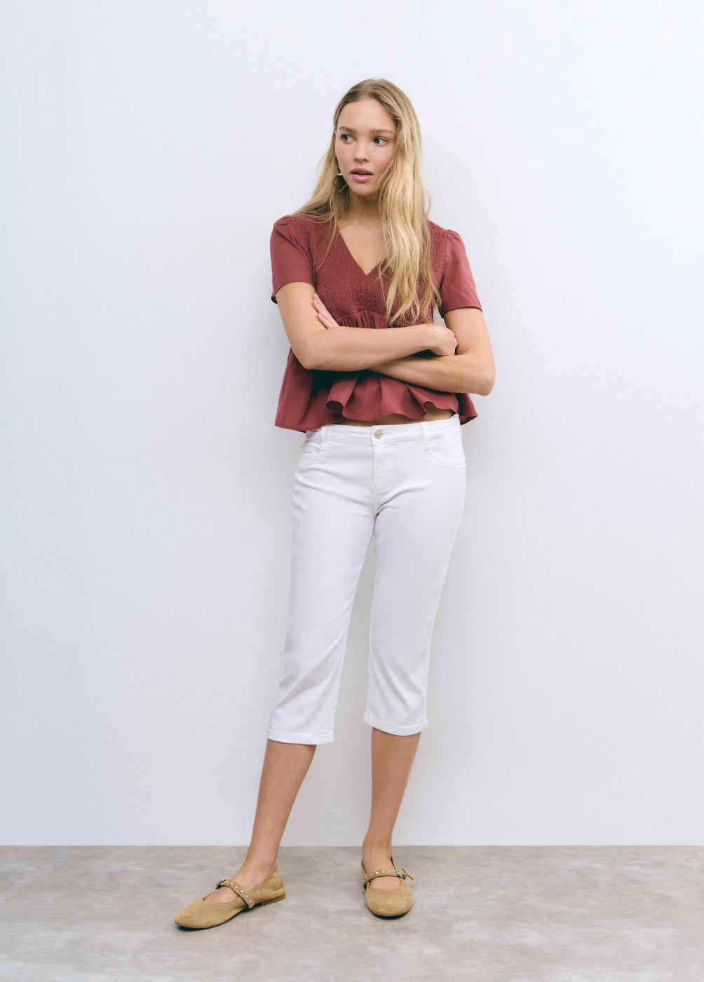 Blusa algodón smock