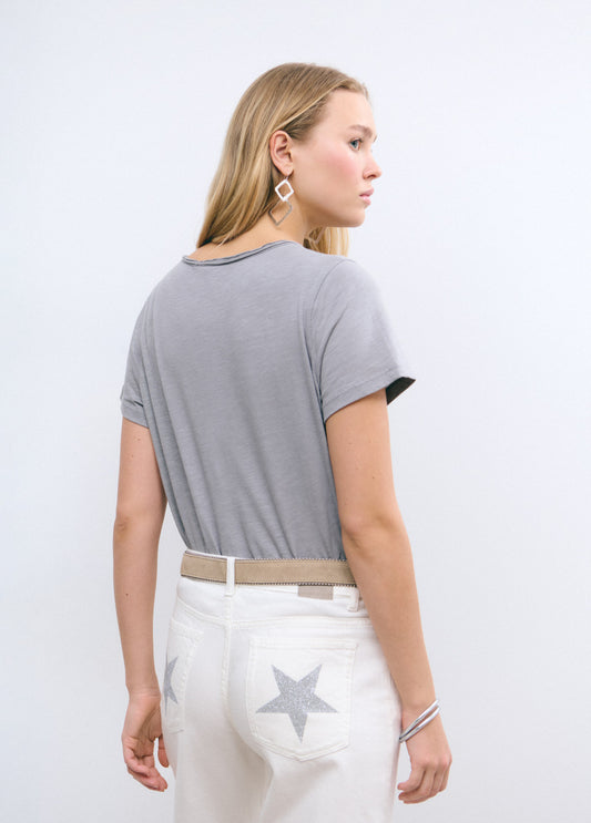 Camiseta algodón botones