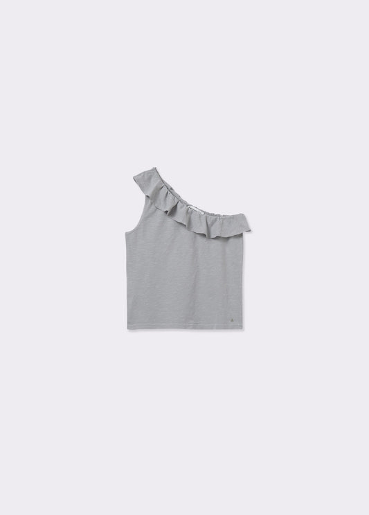 Camiseta volante asimétrico